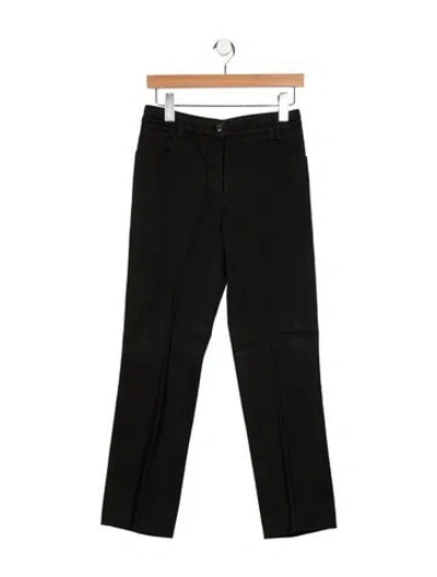 Pre-owned Chanel Vintage Straight Leg Jeans In Black