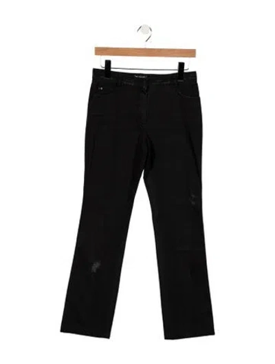 Pre-owned Chanel Vintage Straight Leg Jeans In Black