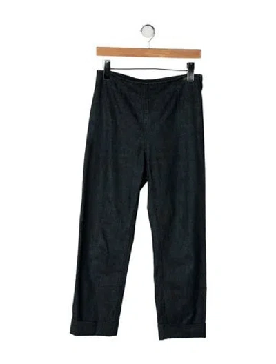 Pre-owned Chanel Vintage Straight Leg Jeans In Black