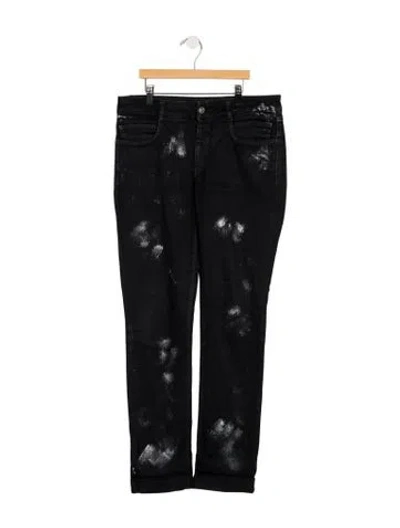 Pre-owned Chanel Vintage Straight Leg Jeans In Black