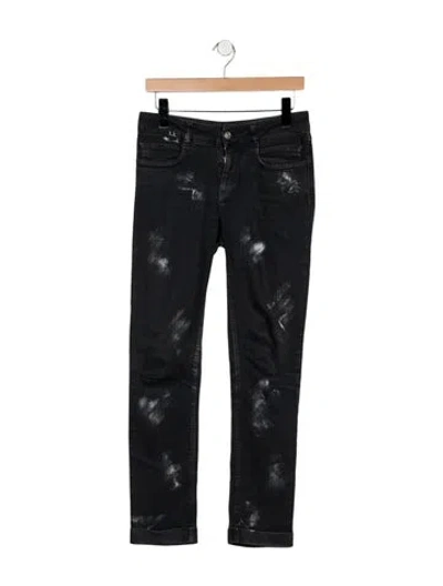 Pre-owned Chanel Vintage Straight Leg Jeans In Black