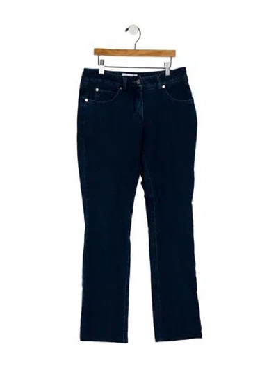 Pre-owned Chanel Vintage Straight Leg Jeans In Blue