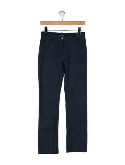 Pre-owned Chanel Vintage Straight Leg Jeans In Blue
