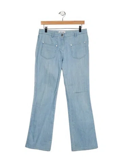 Pre-owned Chanel Vintage Straight Leg Jeans In Blue