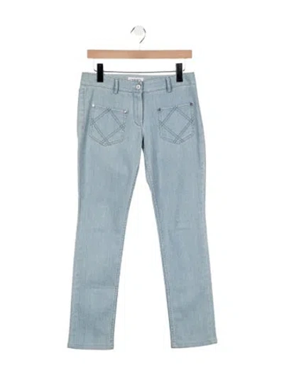 Pre-owned Chanel Vintage Straight Leg Jeans In Blue