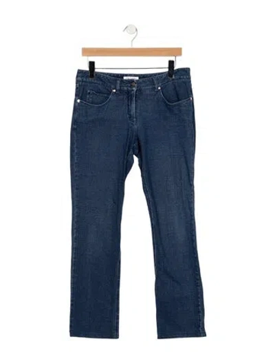 Pre-owned Chanel Vintage Straight Leg Jeans In Blue