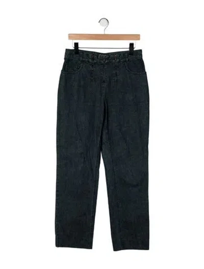 Pre-owned Chanel Vintage Straight Leg Jeans In Blue