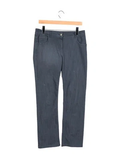 Pre-owned Chanel Vintage Straight Leg Jeans In Blue