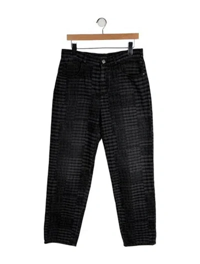 Pre-owned Chanel Vintage Straight Leg Jeans In Gray