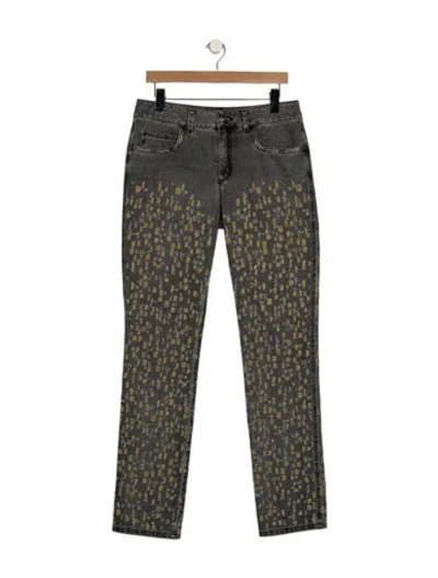 Pre-owned Chanel Vintage Straight Leg Jeans In Grey