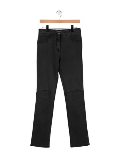 Pre-owned Chanel Vintage Straight Leg Jeans In Grey