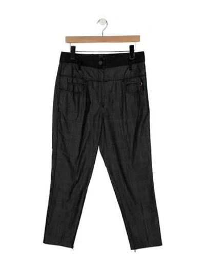 Pre-owned Chanel Vintage Straight Leg Jeans In Grey