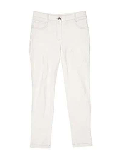 Pre-owned Chanel Vintage Straight Leg Jeans In Neutral
