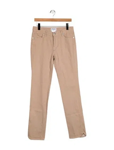 Pre-owned Chanel Vintage Straight Leg Jeans In Neutrals