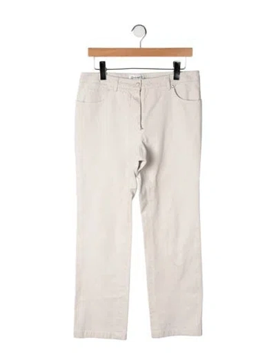 Pre-owned Chanel Vintage Straight Leg Jeans In Neutrals
