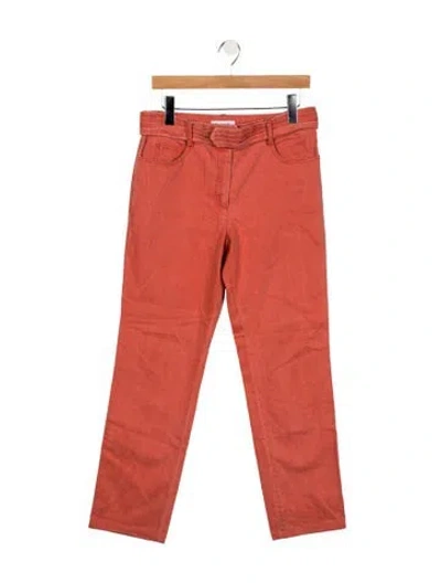 Pre-owned Chanel Vintage Straight Leg Jeans In Orange
