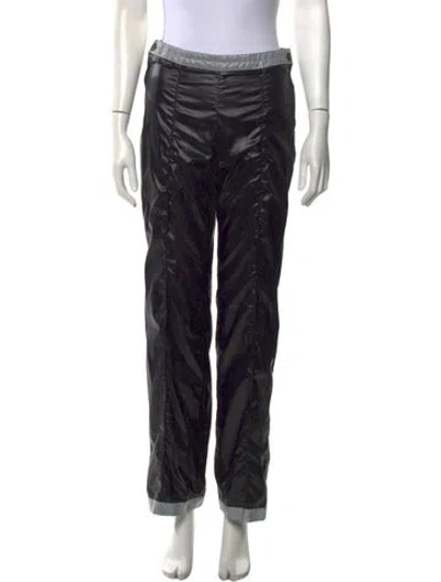 Pre-owned Chanel Vintage Straight Leg Pants In Blac