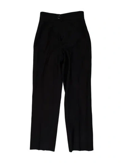 Pre-owned Chanel Vintage Straight Leg Pants In Black