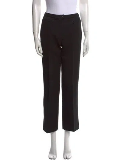 Pre-owned Chanel Vintage Straight Leg Pants In Black