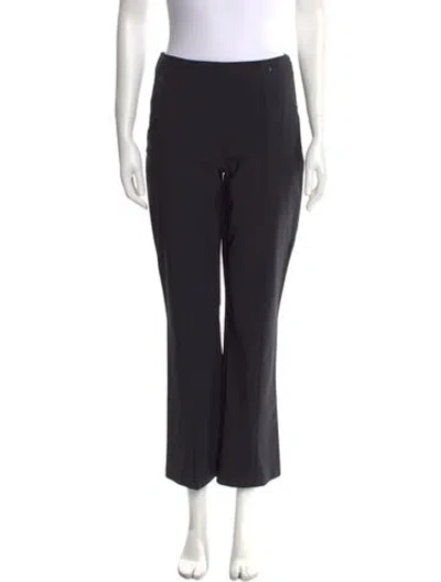 Pre-owned Chanel Vintage Straight Leg Pants In Black