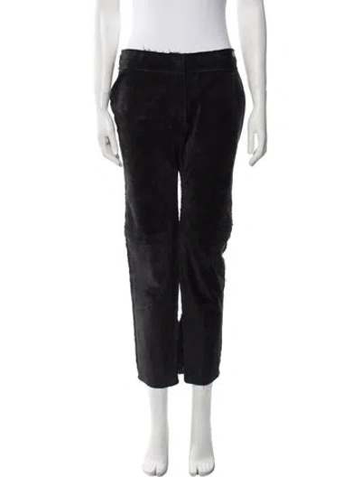 Pre-owned Chanel Vintage Straight Leg Pants In Black