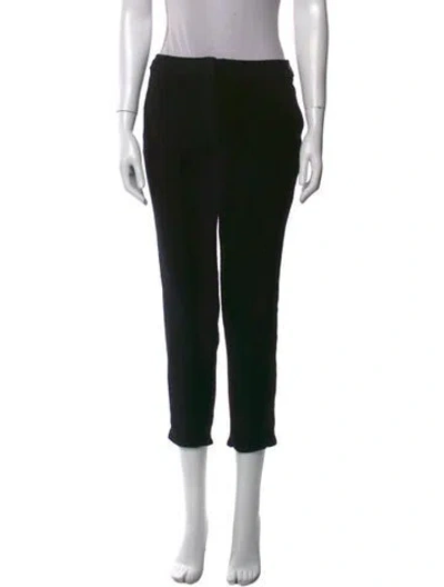 Pre-owned Chanel Vintage Straight Leg Pants In Black