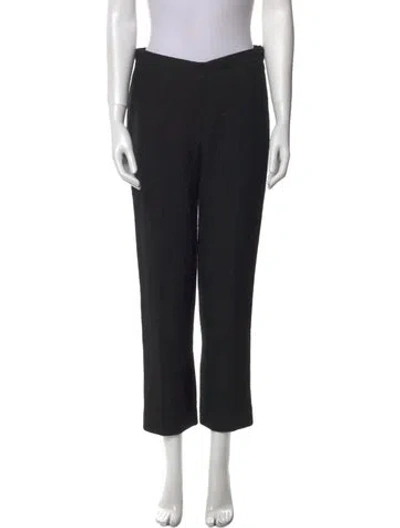 Pre-owned Chanel Vintage Straight Leg Pants In Black