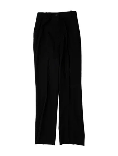 Pre-owned Chanel Vintage Straight Leg Pants In Black