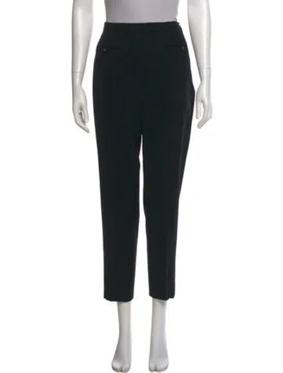Pre-owned Chanel Vintage Straight Leg Pants In Black