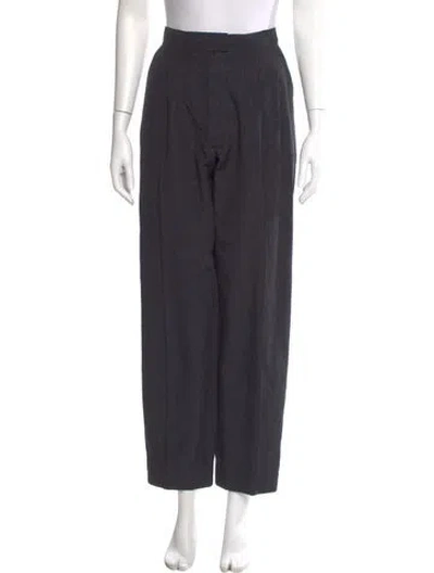 Pre-owned Chanel Vintage Straight Leg Pants In Black