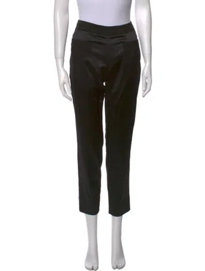 Pre-owned Chanel Vintage Straight Leg Pants In Black