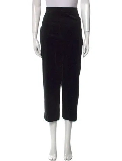 Pre-owned Chanel Vintage Straight Leg Pants In Black