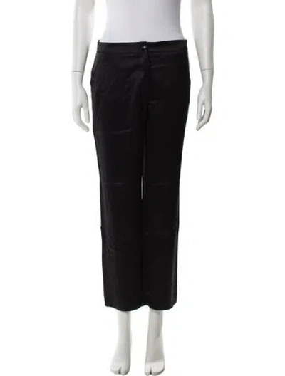 Pre-owned Chanel Vintage Straight Leg Pants In Black