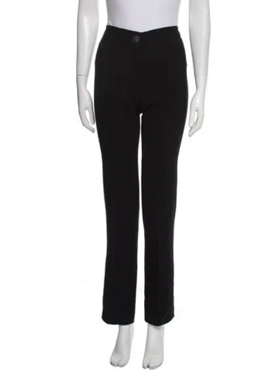 Pre-owned Chanel Vintage Straight Leg Pants In Black