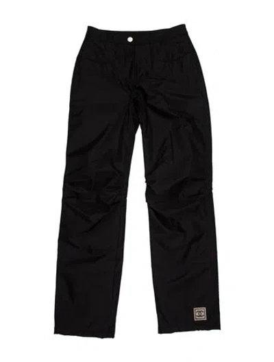 Pre-owned Chanel Vintage Straight Leg Pants In Black