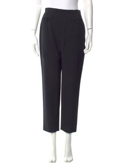 Pre-owned Chanel Vintage Straight Leg Pants In Black
