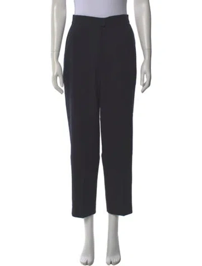 Pre-owned Chanel Vintage Straight Leg Pants In Black