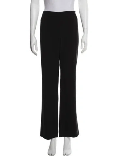 Pre-owned Chanel Vintage Straight Leg Pants In Black