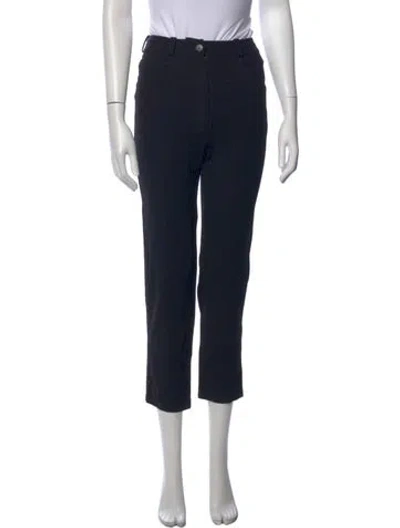 Pre-owned Chanel Vintage Straight Leg Pants In Black