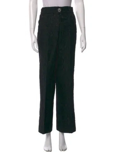 Pre-owned Chanel Vintage Straight Leg Pants In Black