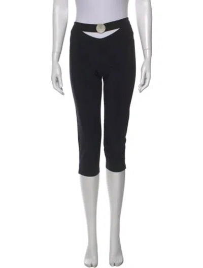 Pre-owned Chanel Vintage Straight Leg Pants In Black