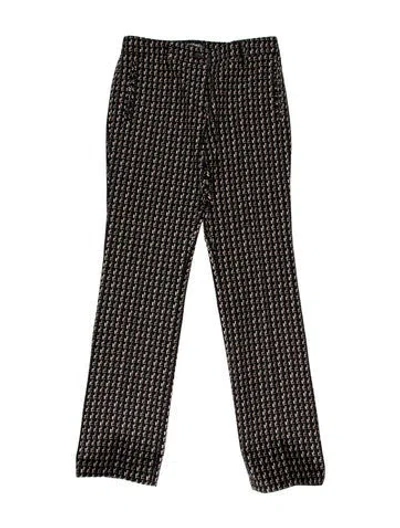 Pre-owned Chanel Vintage Straight Leg Pants In Black