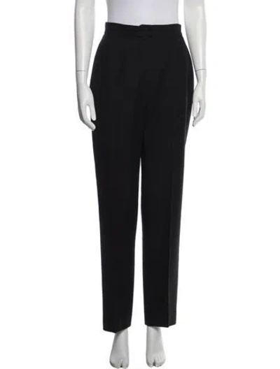 Pre-owned Chanel Vintage Straight Leg Pants In Black