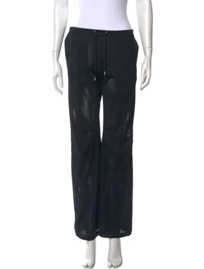 Pre-owned Chanel Vintage Straight Leg Pants In Black