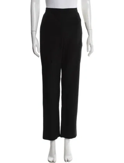 Pre-owned Chanel Vintage Straight Leg Pants In Black