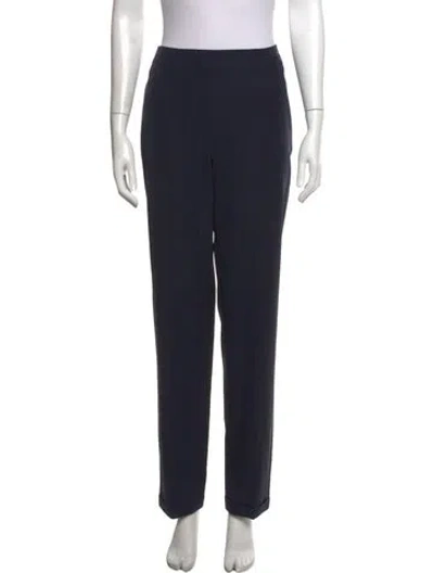 Pre-owned Chanel Vintage Straight Leg Pants In Black