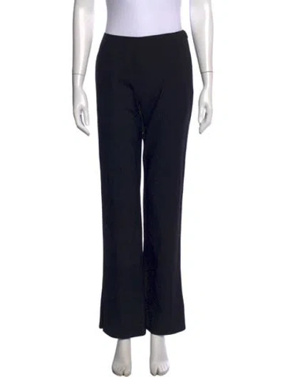 Pre-owned Chanel Vintage Straight Leg Pants In Black