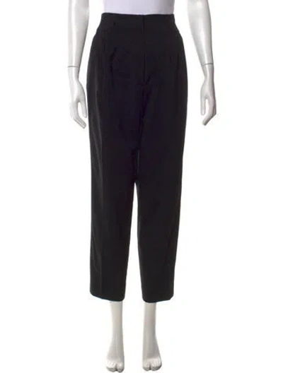 Pre-owned Chanel Vintage Straight Leg Pants In Black