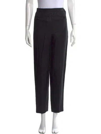 Pre-owned Chanel Vintage Straight Leg Pants In Black