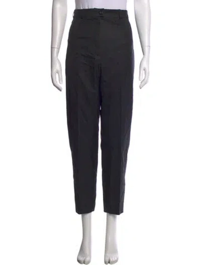Pre-owned Chanel Vintage Straight Leg Pants In Black